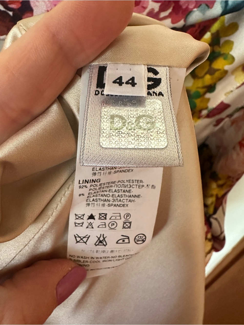 Dolce & Gabbana D&G Silk Bodycon Floral Dress Size 44 - Picture 8 of 14